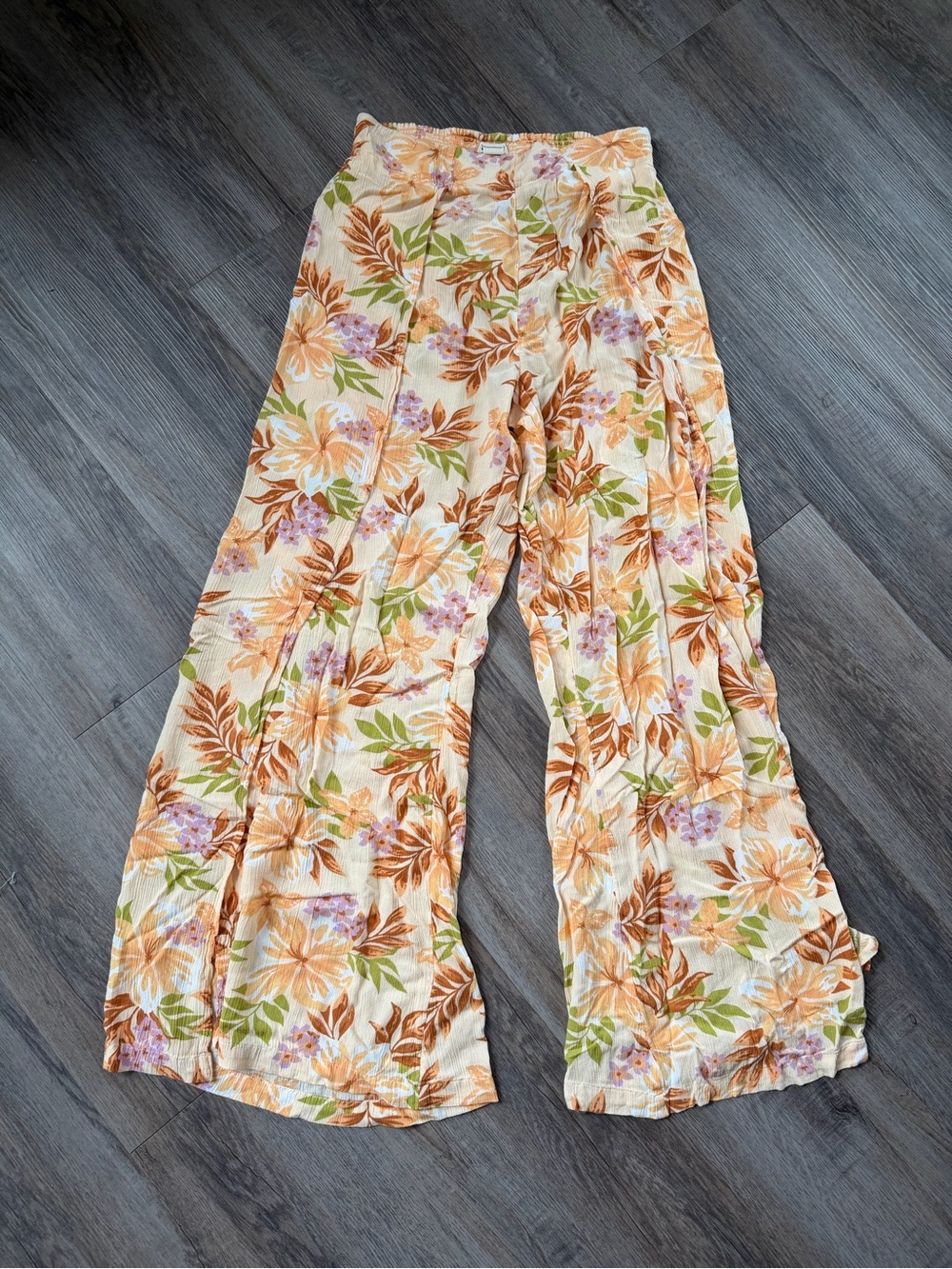 Billabong Split Spirit Floral Wide Leg Pants Women’s Size Large